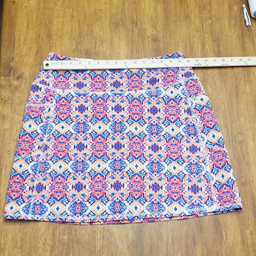 Intro Love The Fit Vibrant Patterned Skort Medium Tennis Golf Outdoors